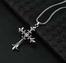 Collana Kreuz Kreuz Chrom Goth