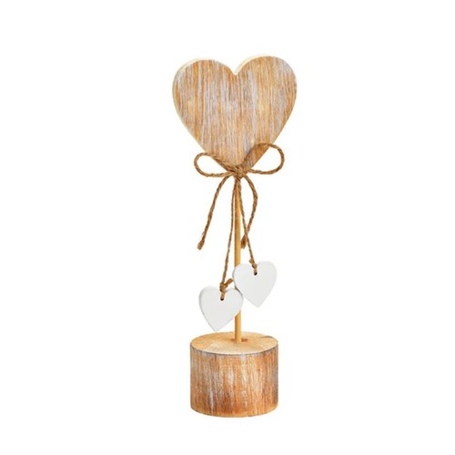 Aufsteller holz herz - holz-herz, l