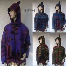 Zipfelkapuze Elfen Ethno Rasta goa hippie nepal psy Jacke Jacket Aztec M L 