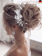 Vakkery Blume Braut Hochzeit Haar Rebe Perle Haarschmuck Braut Stirnband