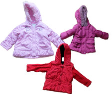 3 Stück Daunenanorak Mädchen Baby Winter Jacke Anorak  Gr. 68 - 74 - 80 Top