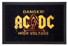 Tür Matte AC/DC DANGER ZONE HIGH VOLTAGE 60x40 cm Schmutzfang Fuß Abtreter Matte