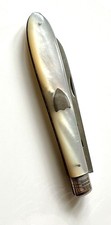 Antikes Taschenmesser wohl Perlmutt-Griff Klappmesser Engl. 925 Sterling-Silber