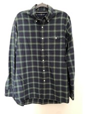 Polo Ralph Lauren Hemd M Oxford Button-down Grün-blau kariert