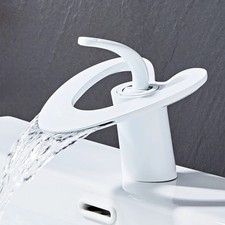 Weiβ Waschtischarmatur