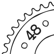 Kettenrad 48 Zähne (Tei. 530) Yamaha YZF-R6, 03-05 (RJ051, RJ091, RJ095)