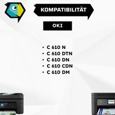 Toner kompatibel zu OKI 44315308 / C610 Toner C 610 N C 610 DTN C 610 DN C 610