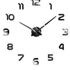Miraval DIY Wanduhr Schwarz