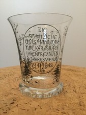 Ranftbecher/Andenkenglas - MOSER/KPM/Karlsbad - Autograph: G. Gollwitzer, WK2