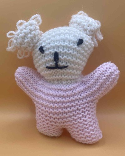 Handgestrickter rosa - , &