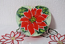 Weihnachten Advent Geschenkdose Holz Herzdose  Serviettentechnik Weihnachtsstern