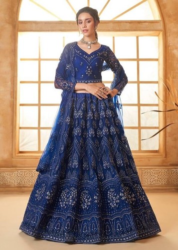 Lehenga choli blau bollywood - lehenga,
