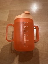 Baby Kinder Trinklerntasse Kunststoff Schnabeltasse NEU 300 ml orange Tasse