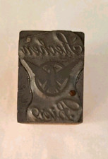 Alte Druckplatte Stempel Zinn