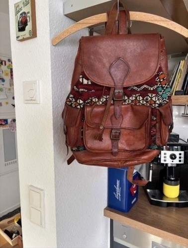 Schöner vintage lederrucksack - schöner,