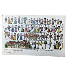 Postkarte AK Elsass Lothringen Volkstrachten Prägekarte Ungelaufrn