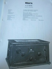 Schaltplan Radio Nora K 3 WVb