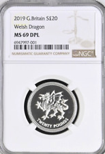 2019 £20 Silver Welsh Dragon