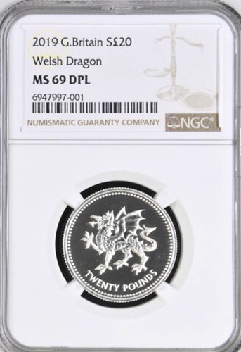 2019 silver welsh dragon - 2019, £20