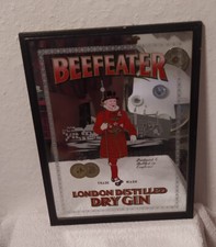 Vintage Wand Spiegel Schilder BEEFEATER Gin Werbung gerahmt Pub Bistro Display