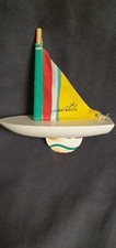 Holzboot, Segelboot aus Holz, ca.13x14x4,5 cm