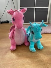 Drachen Pink Türkis Stofftier