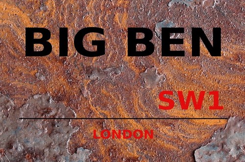 Blechschild 20x30 big ben - 20x30,