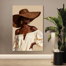 Afrikanische frau mit hut - mit,
