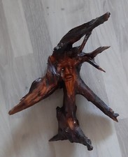 Waldgeist, Waldmännchen, Figur aus Holz, Wurzelholz, ca. 35 cm hoch, Wanddeko