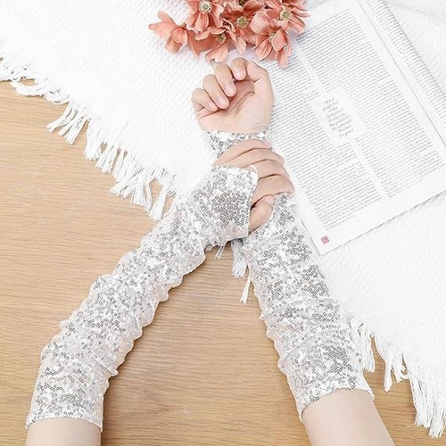 Glitzer handschuhe fingerlose - glitzer,