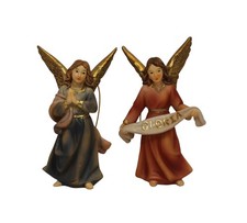 Krippenfiguren Engel stehend 2-teilig Set 9 cm Polyresin Deko