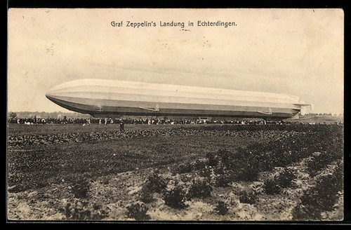 Echterdingen luftschiff - ak, echterdingen,