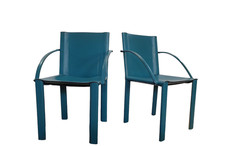 1 Matteo Grassi Leder Stuhl, 70er