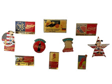 Pins Konvolut - 10 alte unterschiedliche Coca Cola Pins aus Sammlung