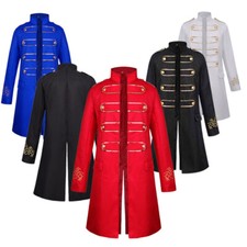 Herren Weste Clubwear Jacke Party Mantel Uniform Lange Ärmel Kostüm Mittelalter