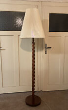 Retro Stehlampe Leuchte DDR Faltenschirn Holzfuß 60er Jahre Vintage Rarität 