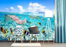 3D Ozean Wolke Fisch Q8370