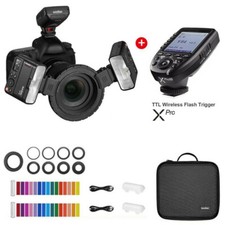 Godox MF12-K2 TTL Macro Blitz 12W Makroblitz mit Akku Filter Set+Xpro Trigger