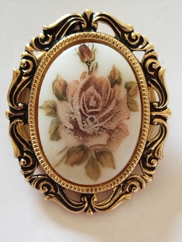 Ovale brosche goldfarben - ovale,