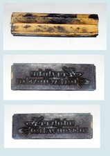 Alter Stempel „Herzliche Glückwünsche“ - in einem Bild gespiegelt