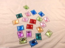 20 Glitzersteine Rechtecke