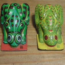 Jean Toys Blechspielzeug Knackfrosch,Klickerfrosch 2 Stück