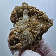 Seltene Rauchquarz DT, Prehnit