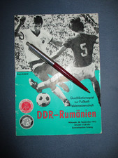 Programm Qualifikationsspiel DDR - Rumänien 1973