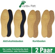 GreenFeet 2Paar Ledereinlagen