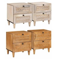 Nachttisch Mangoholz Schrank