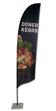Döner Kebab BEACHFLAG Gerade 330 *inkl. bedruckter Fahne und Maststange*