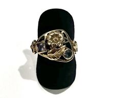 333/- 8kt Gold Ring, Amethyst, Turmalin, Muster, Gr. 60, Damen, guter Zustand