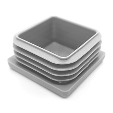 Lamellenstopfen Grau Vierkant