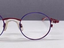 Adidas Brille Herren Damen Rund Lila Rot Vintage A925 Vollrand